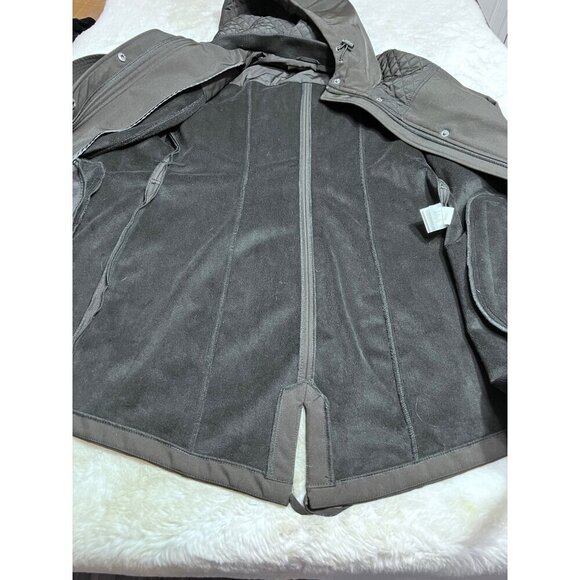 Michael Michael Kors black hooded belted womens size medium - Picture 2 of 7